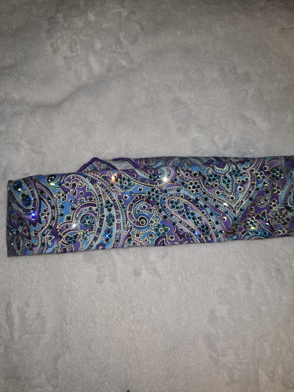 Purple Paisley Sequin Clutch Bag